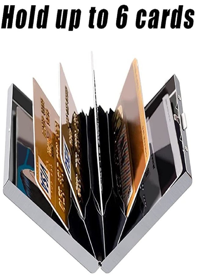 Contacts Ultra Thin Business Credit Card Holder for Men & Women, Stainless Steel Wallet RFID Blocking Slim Metal Case for Travel and Work, Great as a Gift for Your Family or Friends (Silver) - Image 4